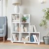 Manhattan Comfort Stair Cubby, 6 Shelves, White, 2 pcs. 2-26AMC6